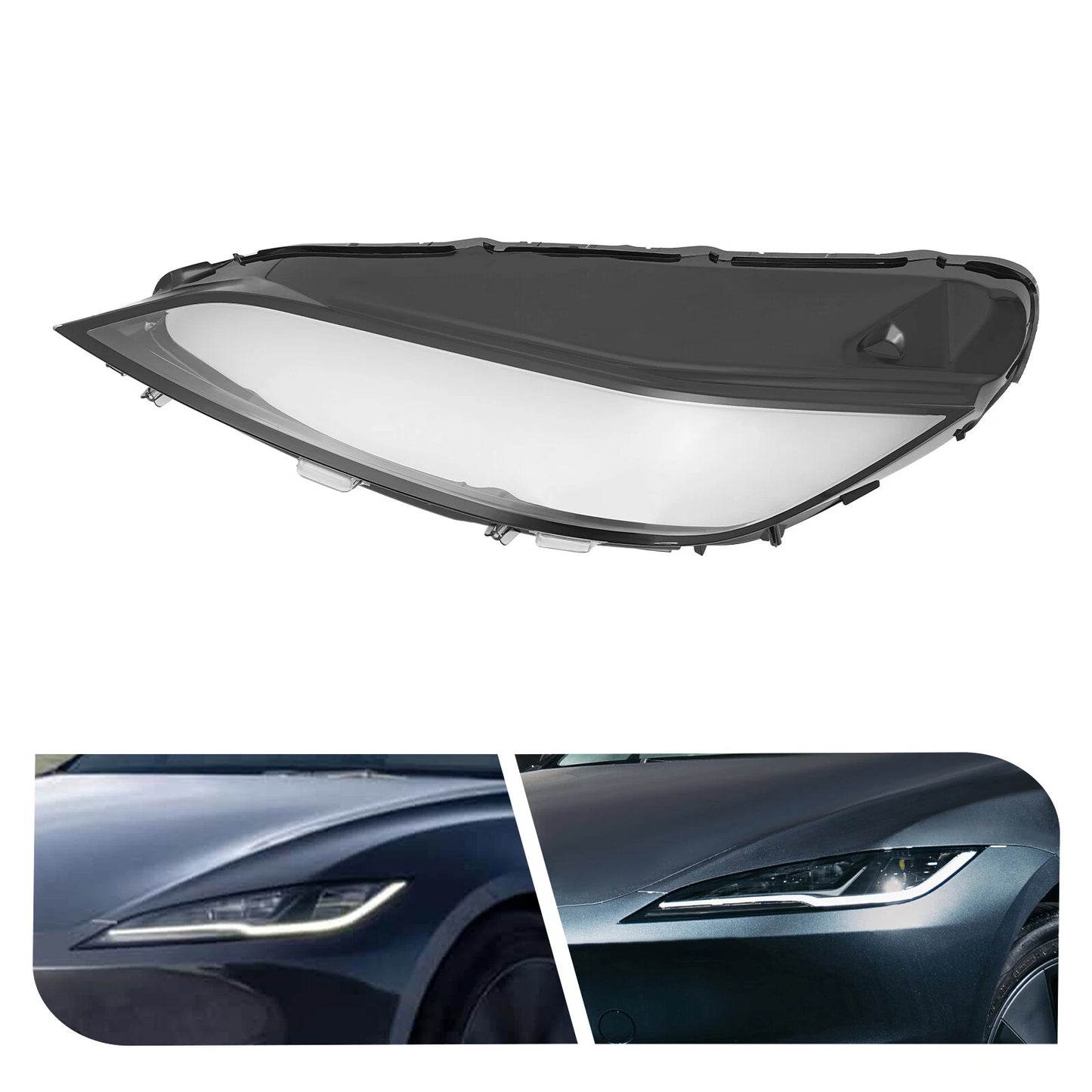 Left Driver Side Headlight Clear Lens Cover For Tesla Model 3 2024-2025 New