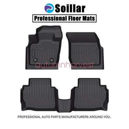 3x TPE Floor Mats Liner For 2013-2016 Ford Fusion Lincoln MKZ All Weather Black