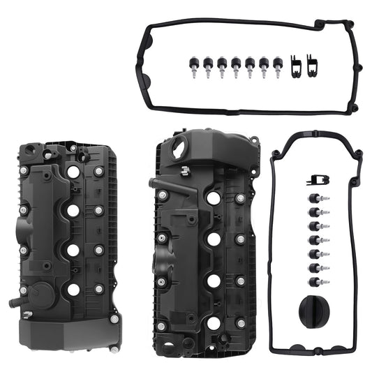 Left+Right Valve Cover w/ Gaskets 11127563474 For BMW 545i 550i 650i 745i 750i