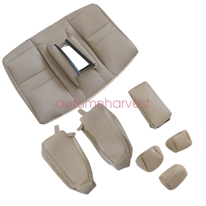 Fits 2008-2012 Honda Accord EX-L Rear Bench Top Bottom Headrest Seat Cover Tan