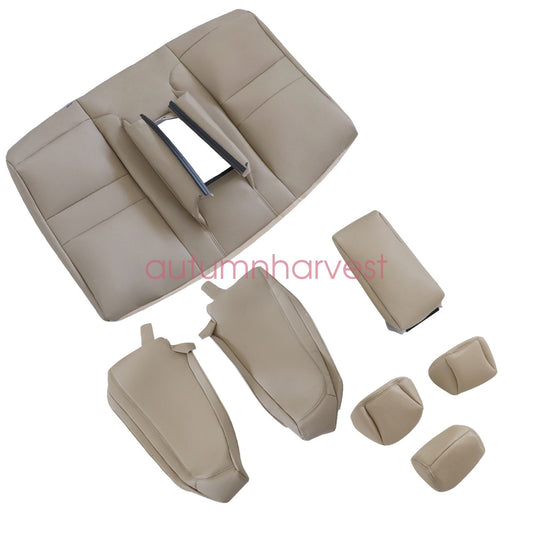 Fits 2008-2012 Honda Accord EX-L Rear Bench Top Bottom Headrest Seat Cover Tan