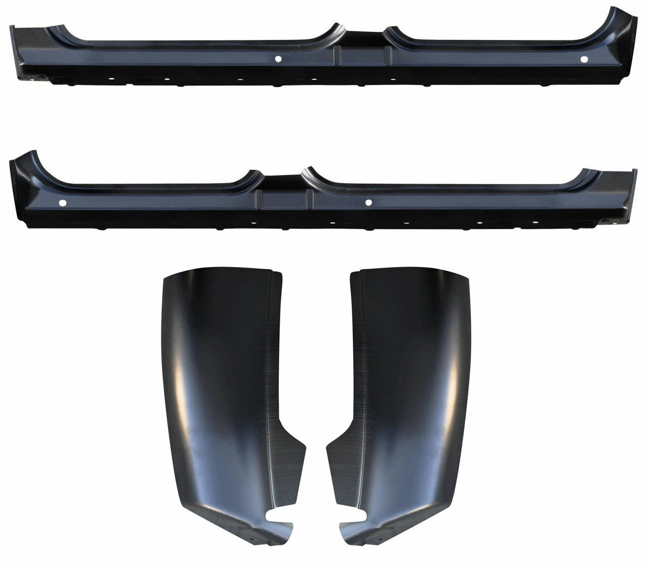 For 2007-2013 Chevy Silverado GMC Sierra Rocker Panel Cab Corner Kit Crew Cab