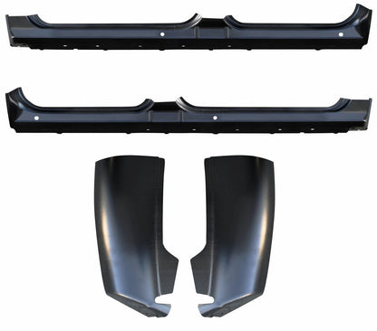 For 2007-2013 Chevy Silverado GMC Sierra Rocker Panel Cab Corner Kit Crew Cab