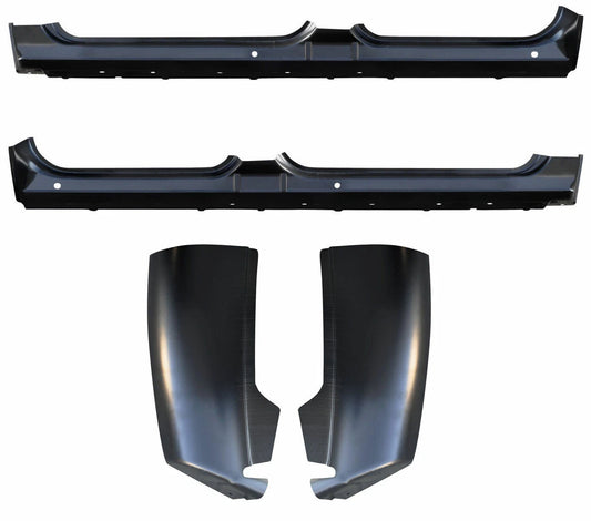 For 2007-2013 Chevy Silverado GMC Sierra Rocker Panel Cab Corner Kit Crew Cab