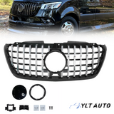 For 2018+ Sprinter W907/910 1500 2500 3500 Silver Bar Black Frame Grille