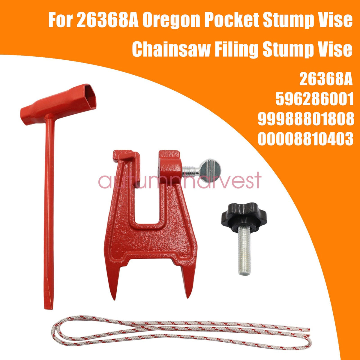 For Oregon 26368A Chainsaw Stump Vise Filing Vise Upgraded Big Knob Stump Vise