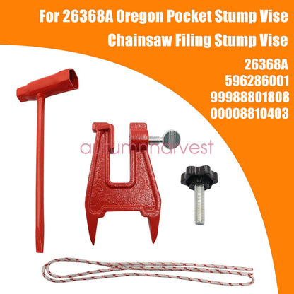 For Oregon 26368A Chainsaw Stump Vise Filing Vise Upgraded Big Knob Stump Vise