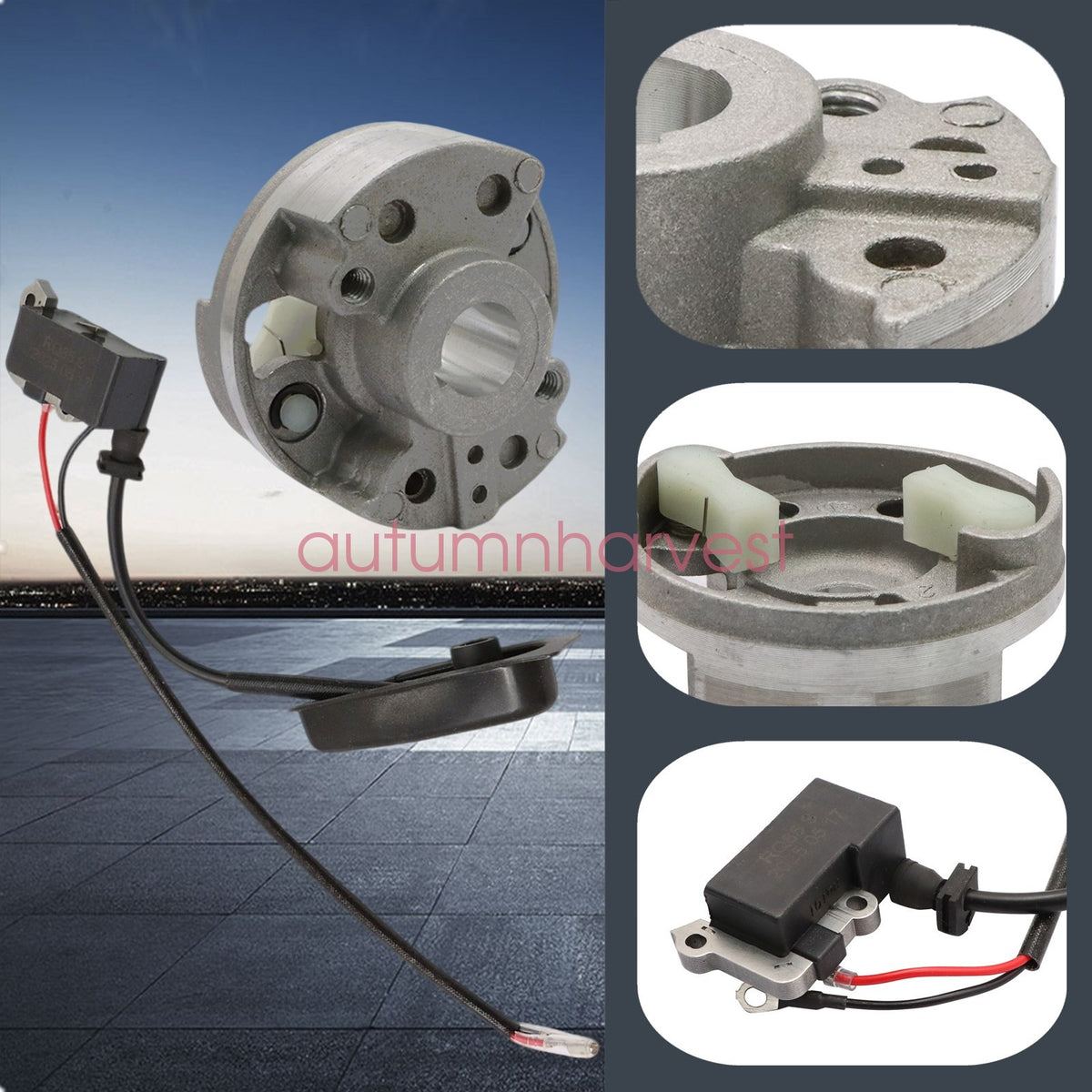 Ignition Coil and Flywheel For Redmax EBZ6500 EBZ7500 EBZ8500 Backpack Blower