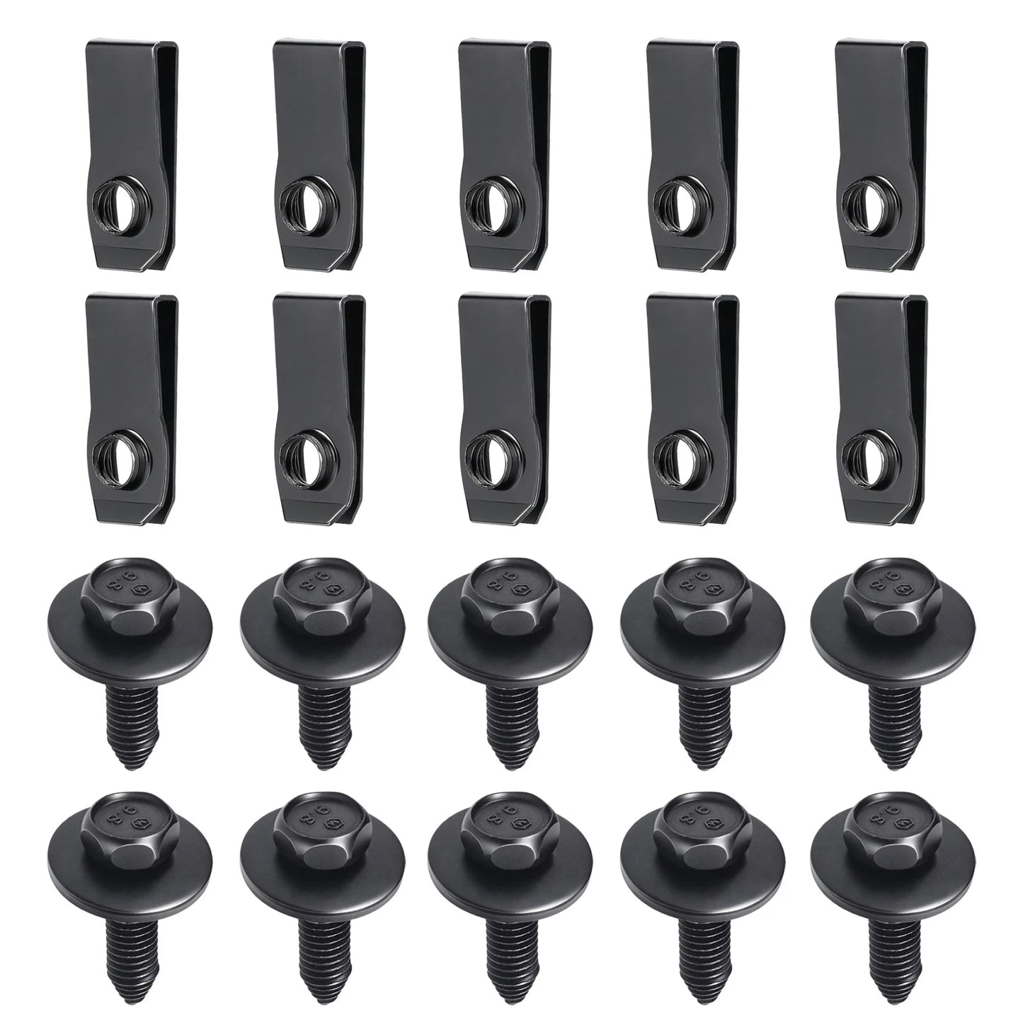 Fits GMC Ford Chrysler Jeep N623343-S2 20X M8 Body Bolts & Extruded U Nuts Kits