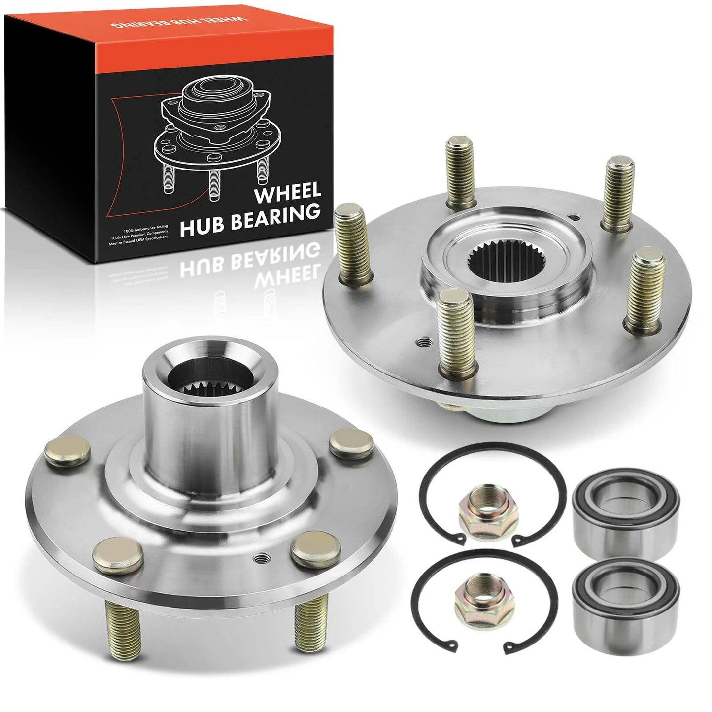 Front Left & Right Wheel Hub Bearing Assembly Kit for Honda Civic Si 2006-2014