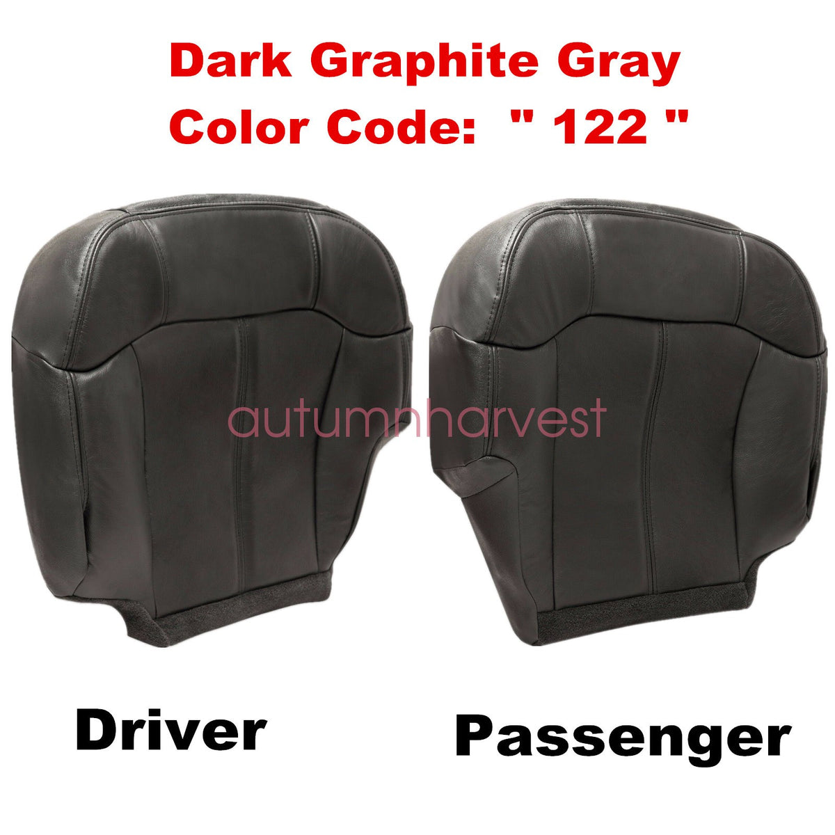 1999-2002 For Chevy Silverado Avalanche & GMC Sierra Seat Cover Dark Gray #122