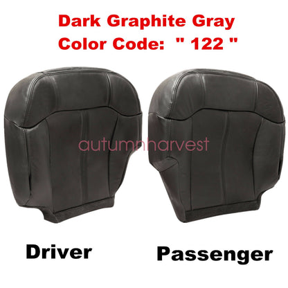 1999-2002 For Chevy Silverado Avalanche & GMC Sierra Seat Cover Dark Gray #122