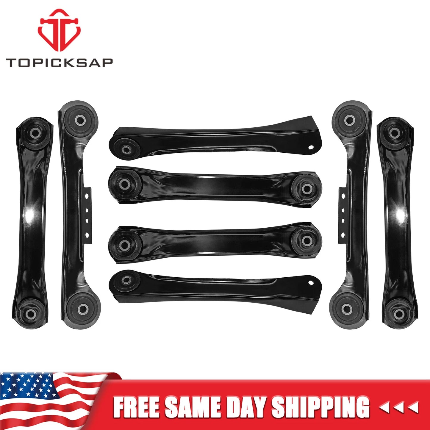 8Pcs For Jeep TJ Wrangler 1997-2006 Front & Rear Lower & Upper Control Arms
