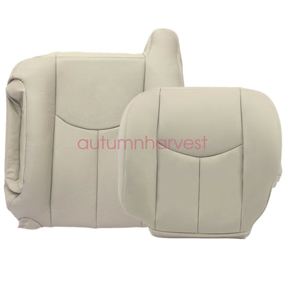 For 2003 2004 2005 2006 Chevy Tahoe Suburban Driver Leather Seat Cover Light Tan