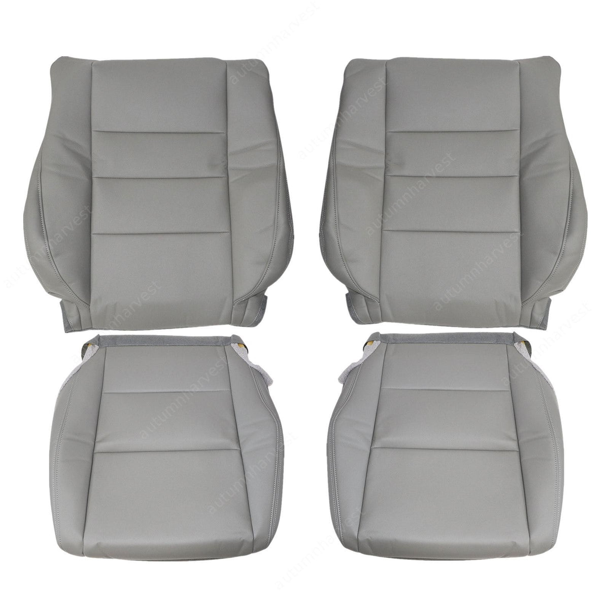 For 2008-2012 Honda Accord Driver & Passenger Bottom & Upper Seat Cover Gray