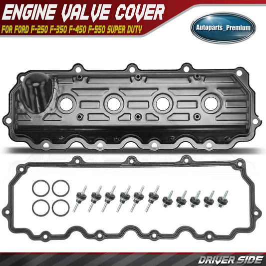 Left Engine Valve Cover for Ford F-250 F-350 F-450 F-550 Super Duty 04-07 6.0L