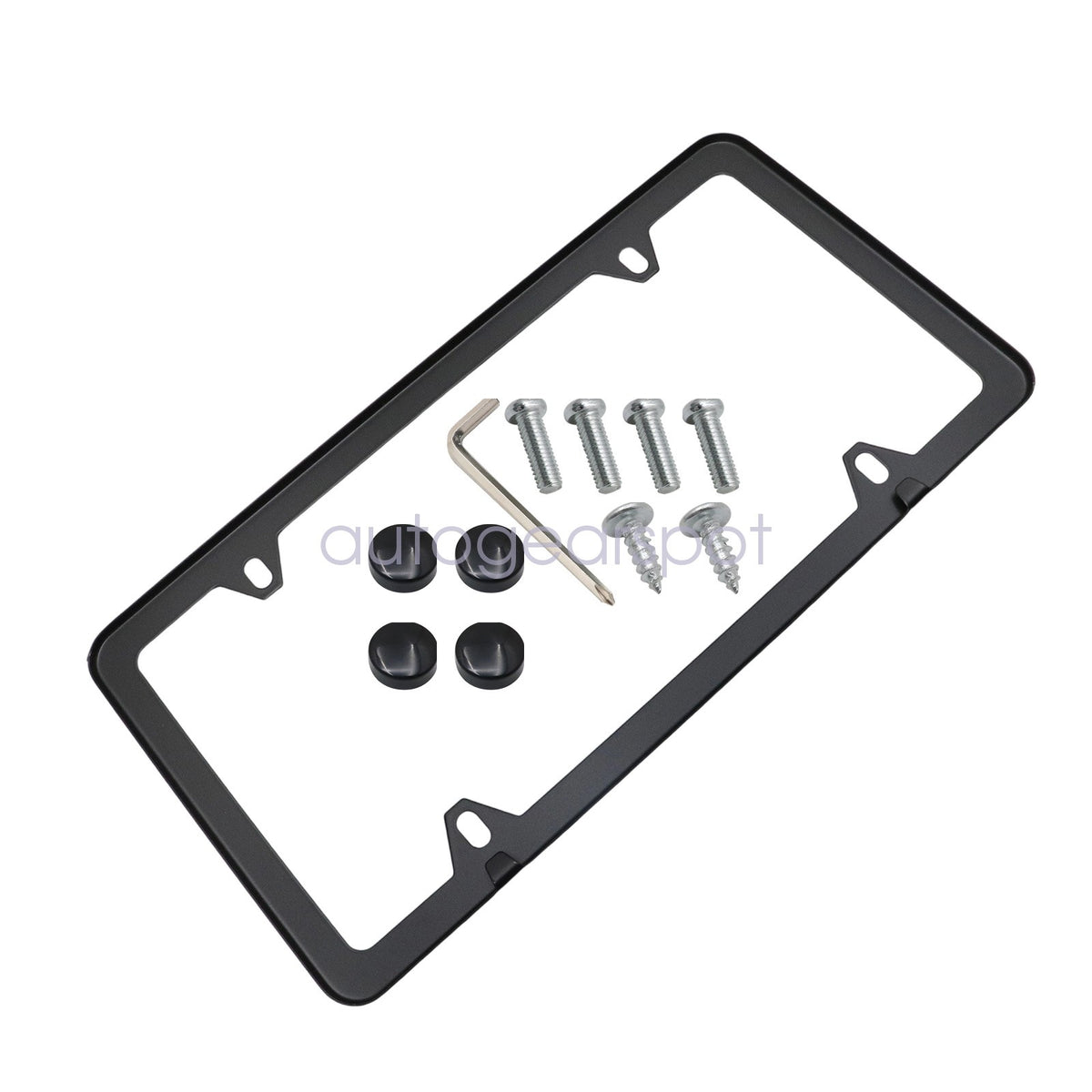 For BMW 82120010399 License Plate Frame Stainless Steel BLACK SLIMLINE