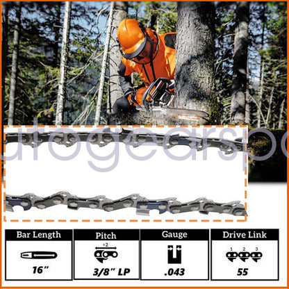 6 Pack Chainsaw Chain For Stihl MS170 MS180 017 019 023 16 Inch .043 3/8 LP 55DL