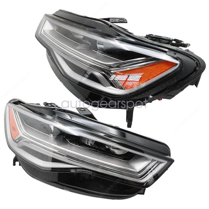 Left+Right Full LED Headlight For Audi A6 S6 2016 2017 2018 W/LED DRL Headlamp