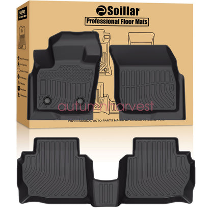 3x TPE Floor Mats Liner For 2013-2016 Ford Fusion Lincoln MKZ All Weather Black
