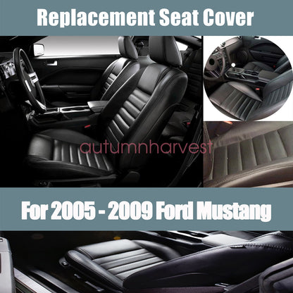 For 2005 2006-2009 Ford Mustang GT 2-Door Driver Bottom AC Seat Cover Black