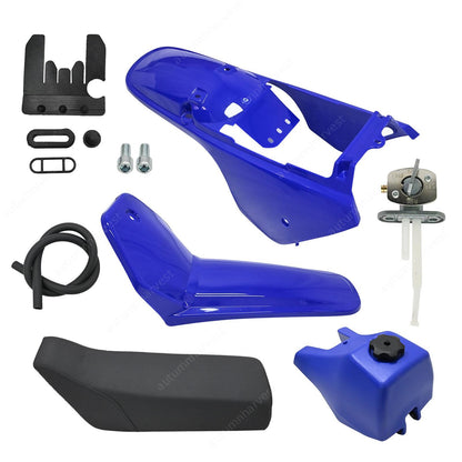 Blue Fuel Gas Tank Seat Plastic Fender Fairing Kit Fits Yamaha PW80 Peewee