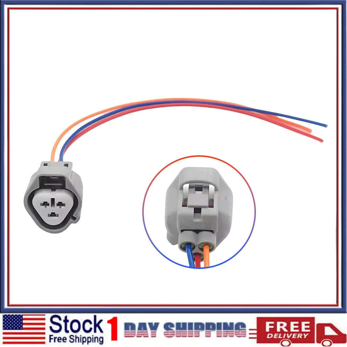 6188-0099 3-Pin Front Turn Signal Light Connector Pigtail For Altima 2012-2022