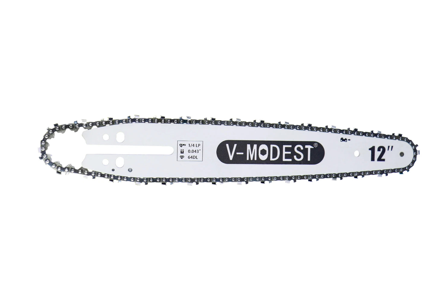 New For Echo Poulan 12 Inch V-MODEST Bar 1/4inch-043-64DL Universal Mount Chainsaw