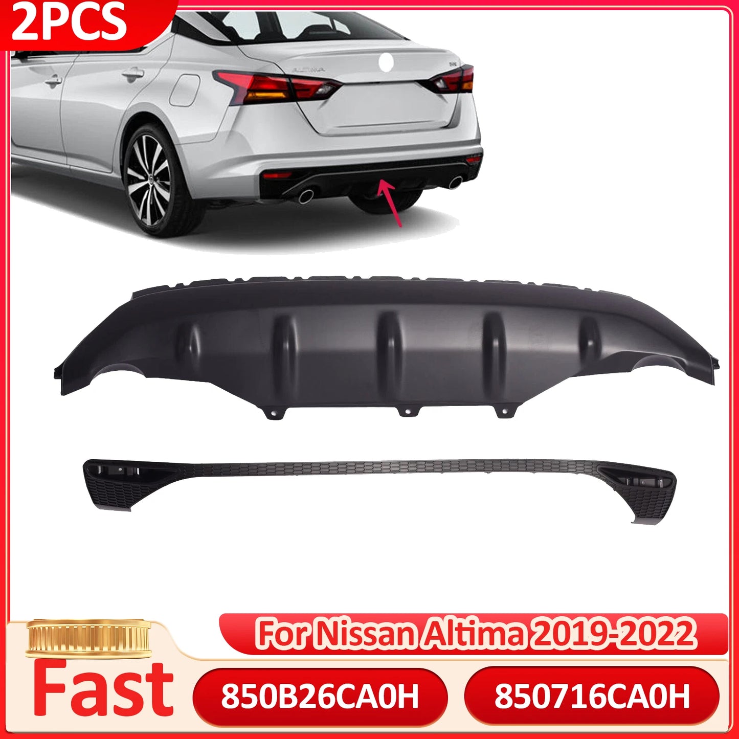 850B26CA0H 850716CA0H For Nissan Altima 19-22 Rear Valance,Bumper Cover Panel
