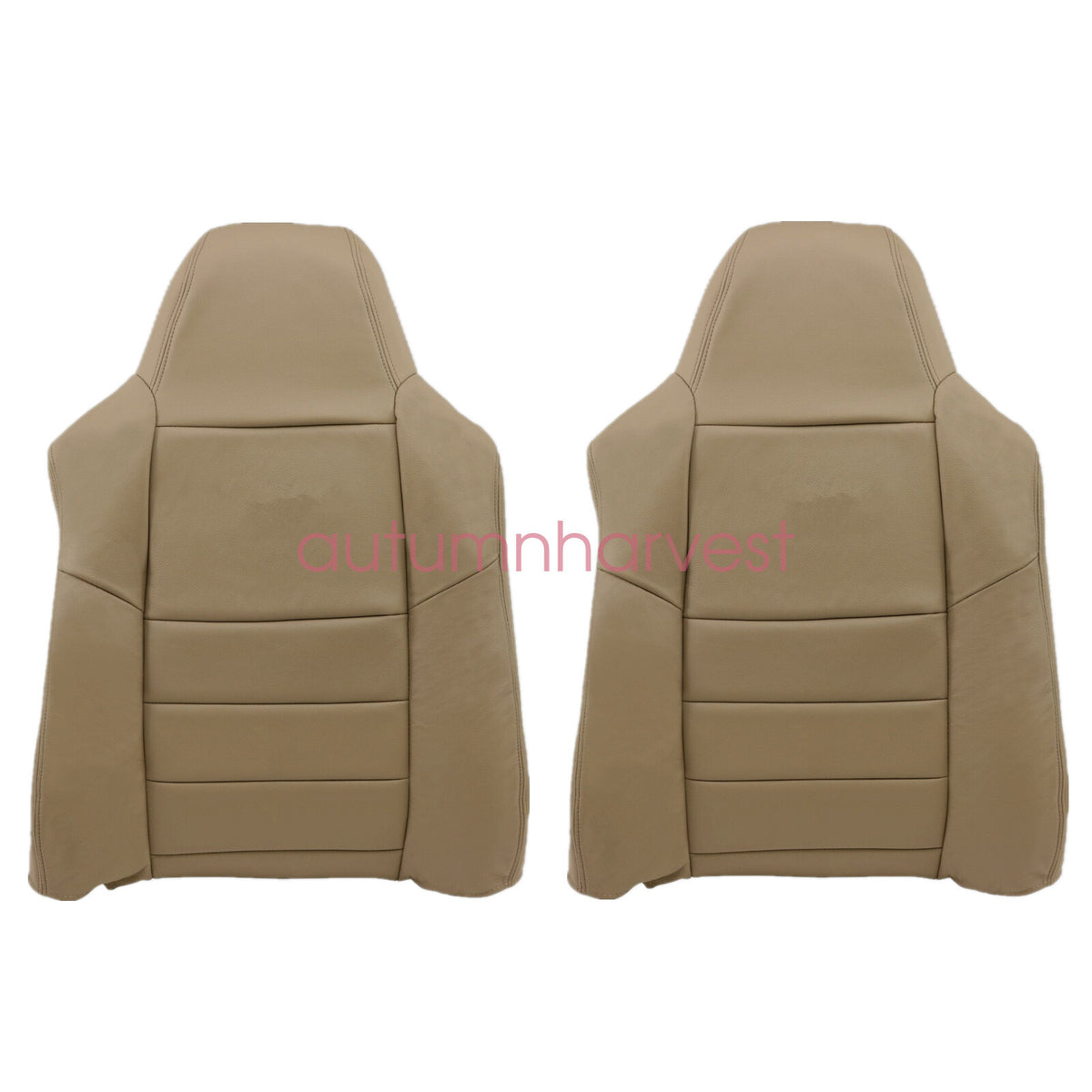 2002 2003 For Ford F250 F350 SD Lariat XLT Driver & Passenger Top Seat Cover Tan