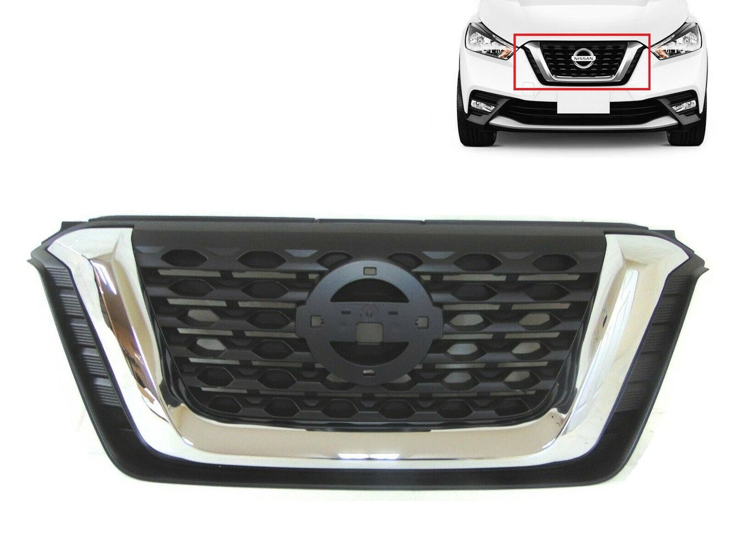 Front Assembly Upper Bumper Grille Fit 2018-20 NISSAN Kicks 623105RB0A