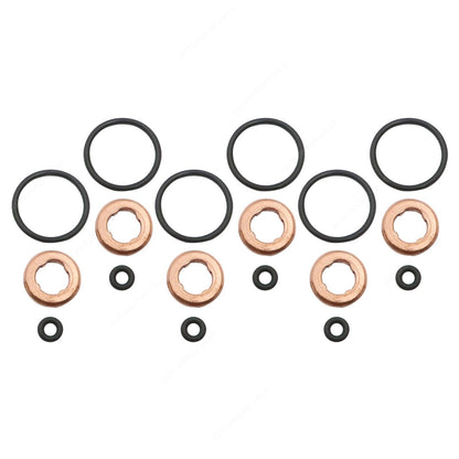 6PCS Injector Nozzle Seal Rings Kit Fit For AUDI A5 B8 VW TOUAREG 05A130519