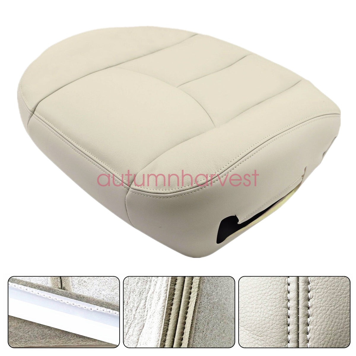 For 2003 2004 2005 2006 Chevy Tahoe Suburban Driver Leather Seat Cover Light Tan
