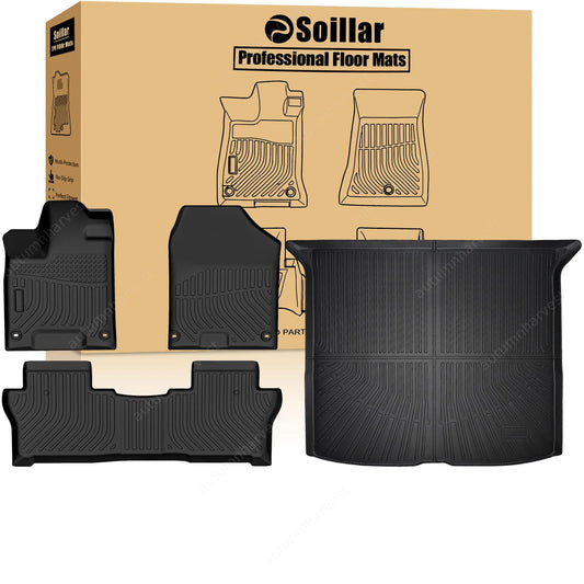 Floor Mats Trunk Cargo Liner 3D For 2019-2025 Honda Passport All Weather TPE