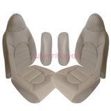 6x 1999 2000 For Ford F250 Replacement Driver & Passenger Leather Seat Cover TAN