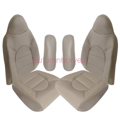 6x 1999 2000 For Ford F250 Replacement Driver & Passenger Leather Seat Cover TAN
