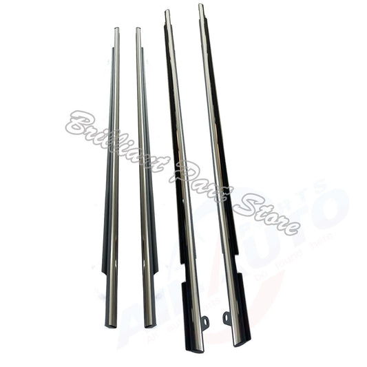 4pc For Venza 09-16 FL FR RL RR Chrome Outside Window Moulding Weatherstrip Seal