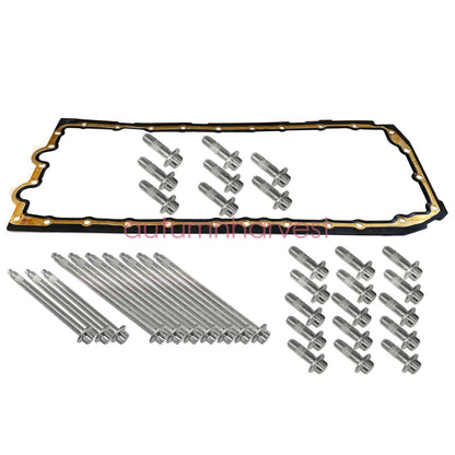 Engine Oil Pan Gasket w/ Engine Oil Pan Bolt Kit For BMW 335i 435i 535i N55 N54