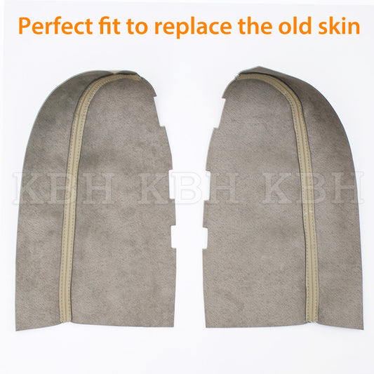 2Pcs Fits 2009-2015 Honda Pilot Rear Door Panels Leather Armrest Cover Beige Tan