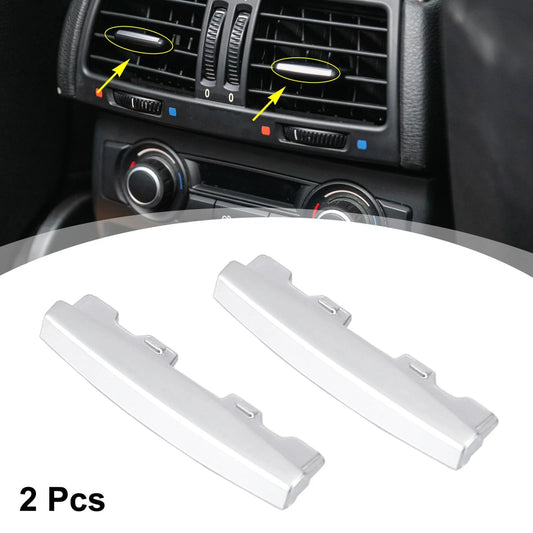 2Pcs For BMW X5 X6 F15 F16 Front AC Air Vent Outlet Tab Clip Chrome Plated Trims