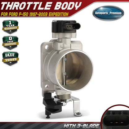 Throttle Body 3L1Z9E926AA Fits 1997-2003 Ford F150 1997-1999 F250 4.6L 5.4L New