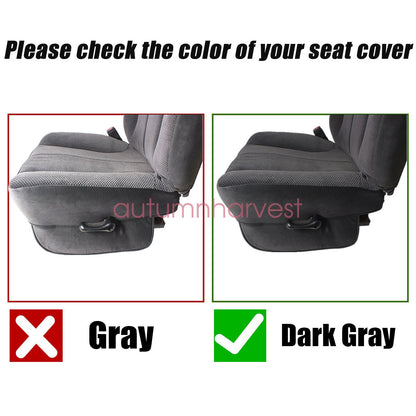 Fits 03-05 Dodge Ram 1500 2500 3500 Driver Bottom & Top Cloth Seat Cover Gray