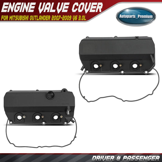 Left + Right Engine Valve Cover w/ Gasket for Mitsubishi Outlander 2007-2009