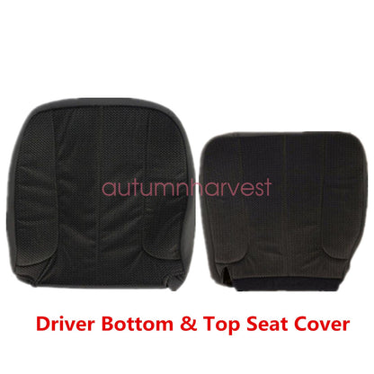 Fits 03-05 Dodge Ram 1500 2500 3500 Driver Bottom & Top Cloth Seat Cover Gray