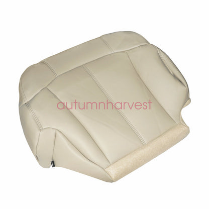 For 1999-2002 Chevy Suburban 1500 2500 Front Bottom Leather Seat Cover Light Tan