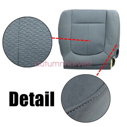 For FORD F-150 2011-2014 DRIVER BOTTOM CLOTH SEAT COVER Steel Gray &Foam Cushion