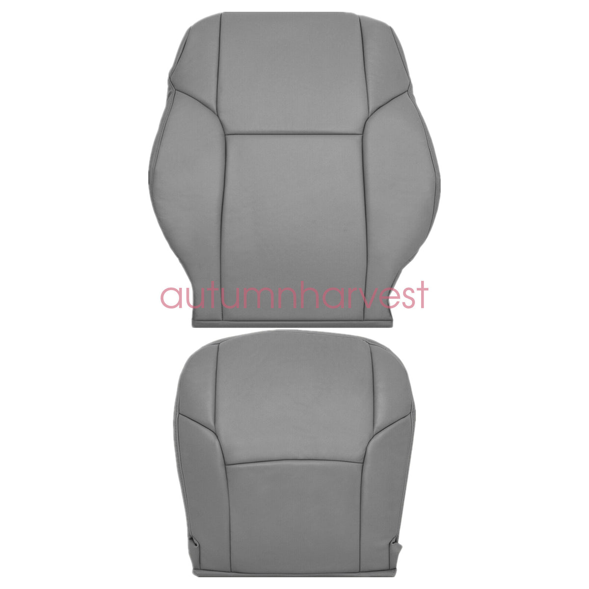 Fits 2003-2009 Toyota 4Runner Driver Bottom & Lean Back Leather Seat Cover Gray