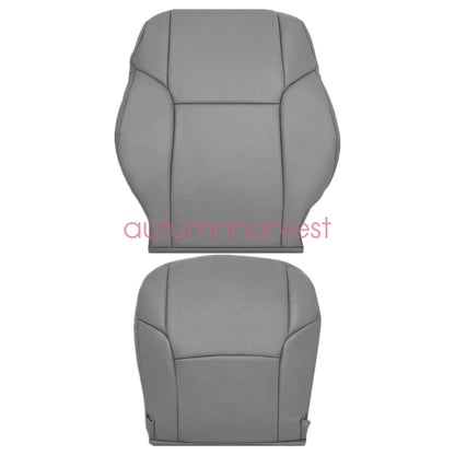 Fits 2003-2009 Toyota 4Runner Driver Bottom & Lean Back Leather Seat Cover Gray