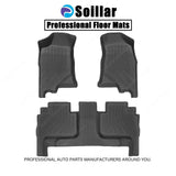 TPE All-Weather Floor Mats Liner Black For 2004-2012 Chevrolet Colorado Crew Cab