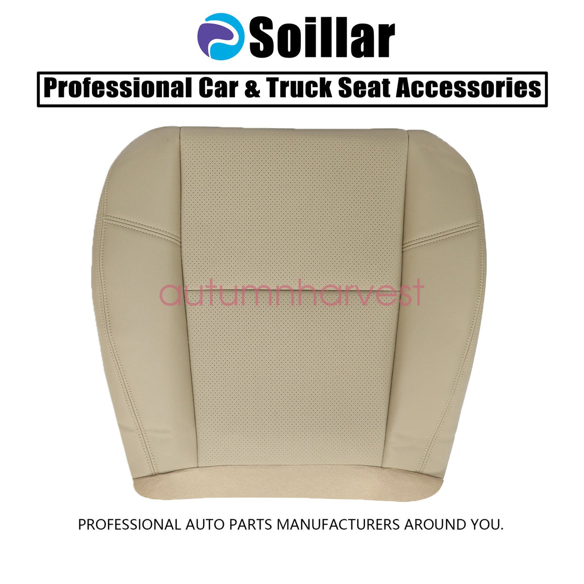 For 2007-2013 GMC Yukon Denali XL Driver & Passenger Leather AC Seat Cover Tan